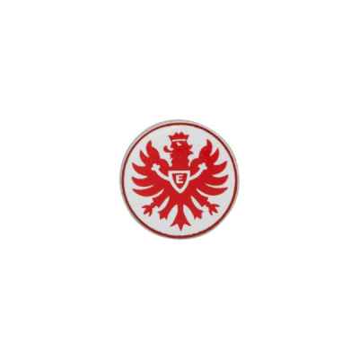 Maße 16mm Eintracht Frankfurt SGE Anstecknadel Logo rot-weiß silbern glasiert 