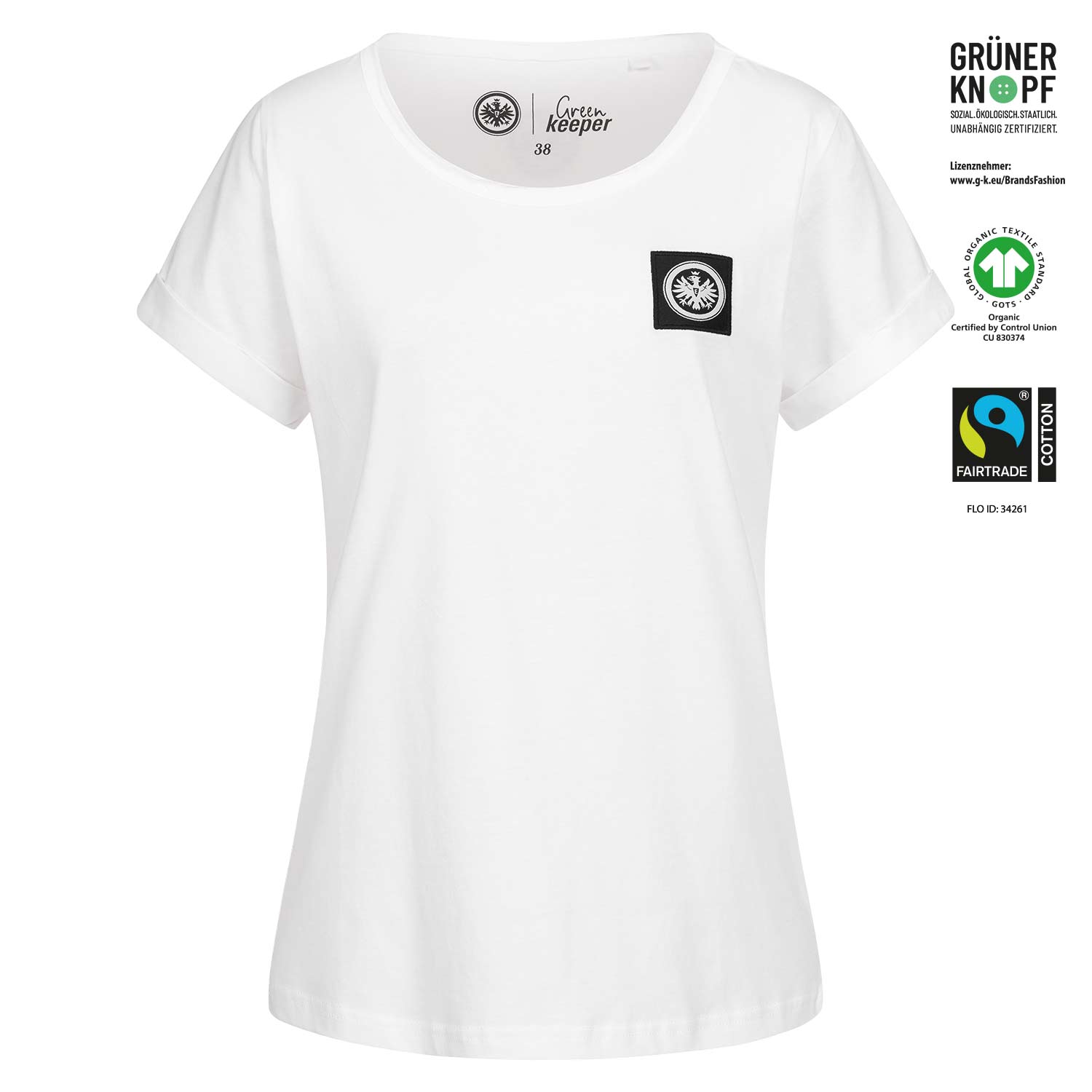 Bild 1: Damen Shirt Logo Badge White