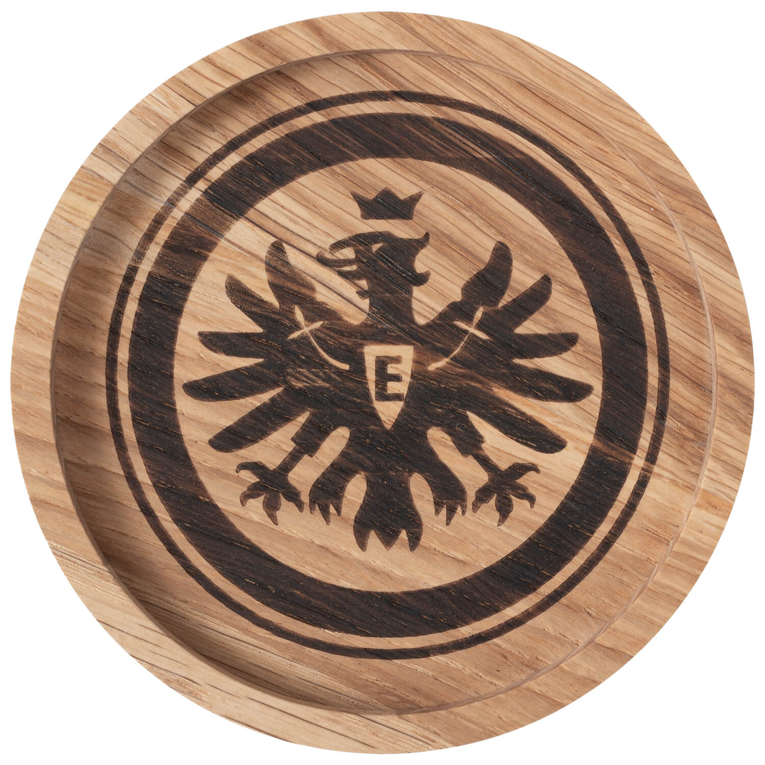 Bild 1: Holzuntersetzer Logo