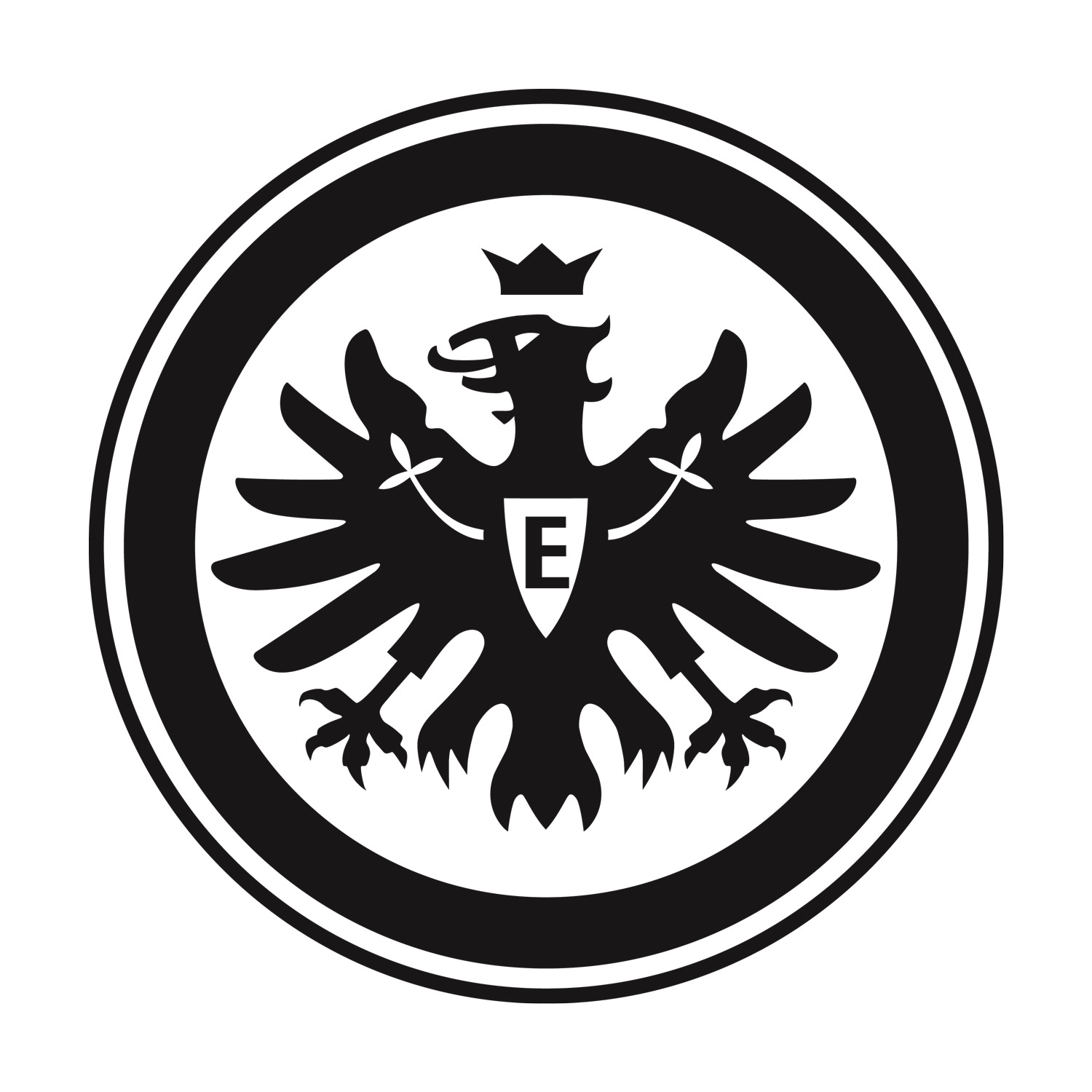 Eintracht Aufkleber Logo 20 cm schwarz - Eintracht Frankfurt Stores