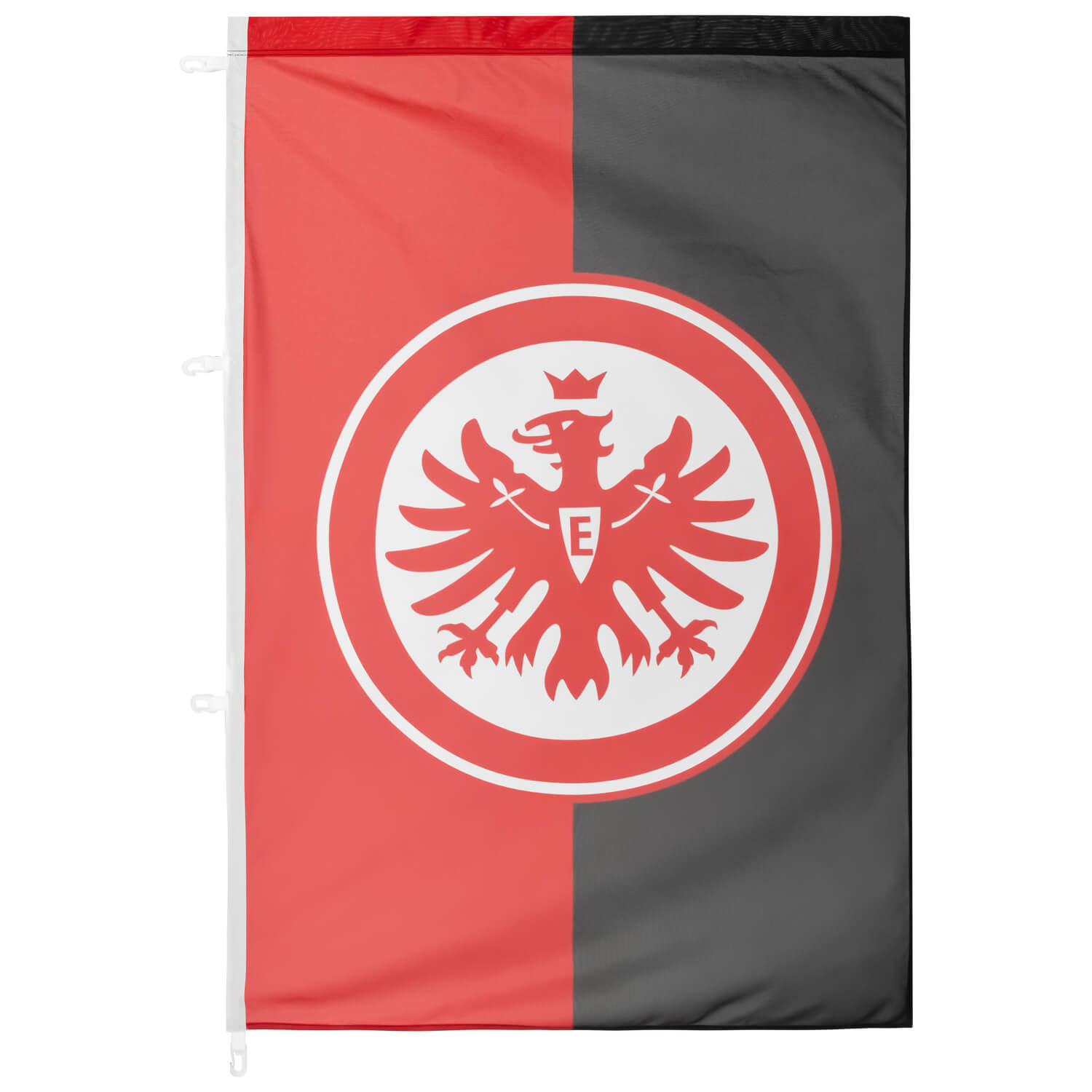 Bild 1: Hissfahne Logo rot/schwarz 100 x 150cm