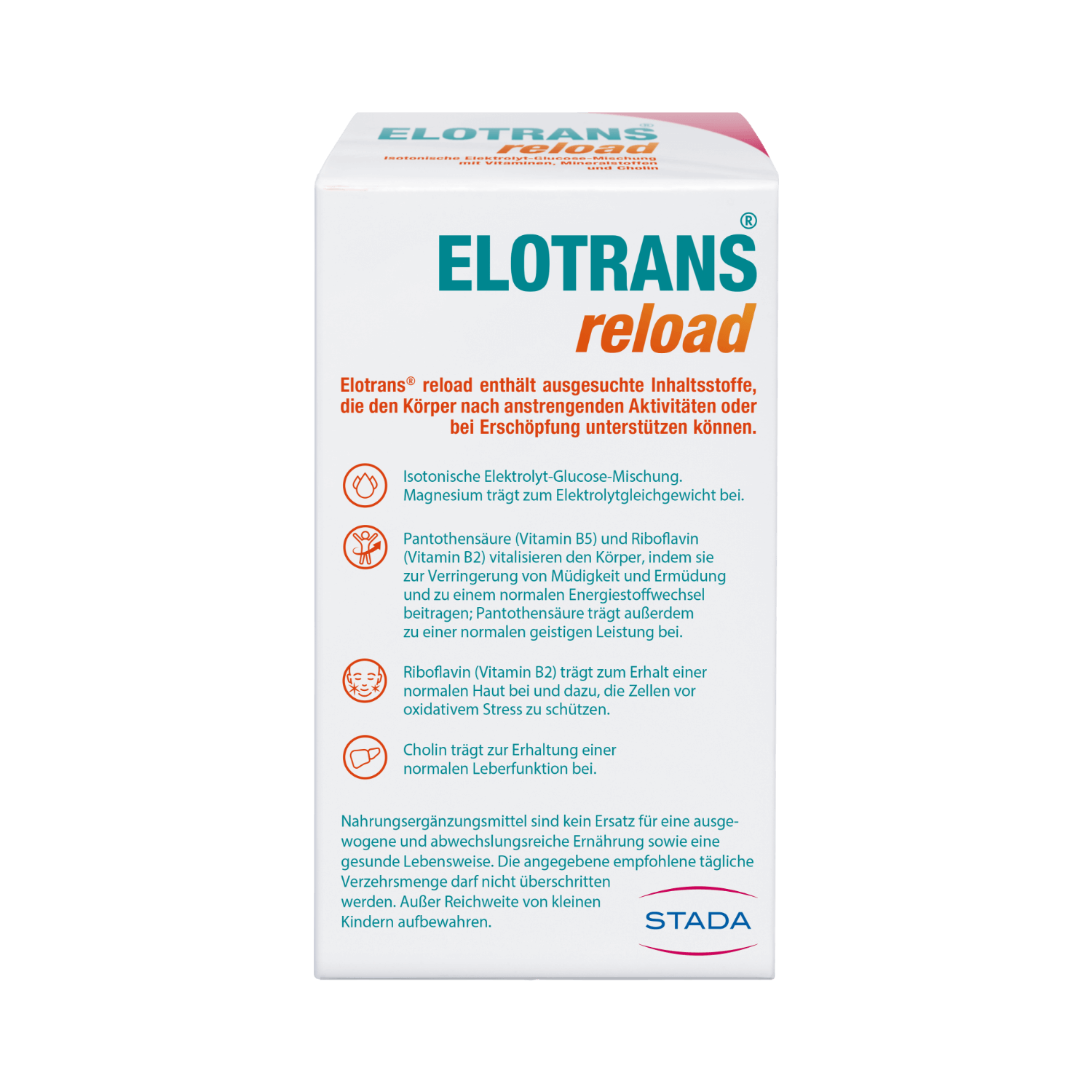 Bild 2: Elotrans® reload Elektrolyt-Pulver mit Vitaminen (131,58€/1kg)