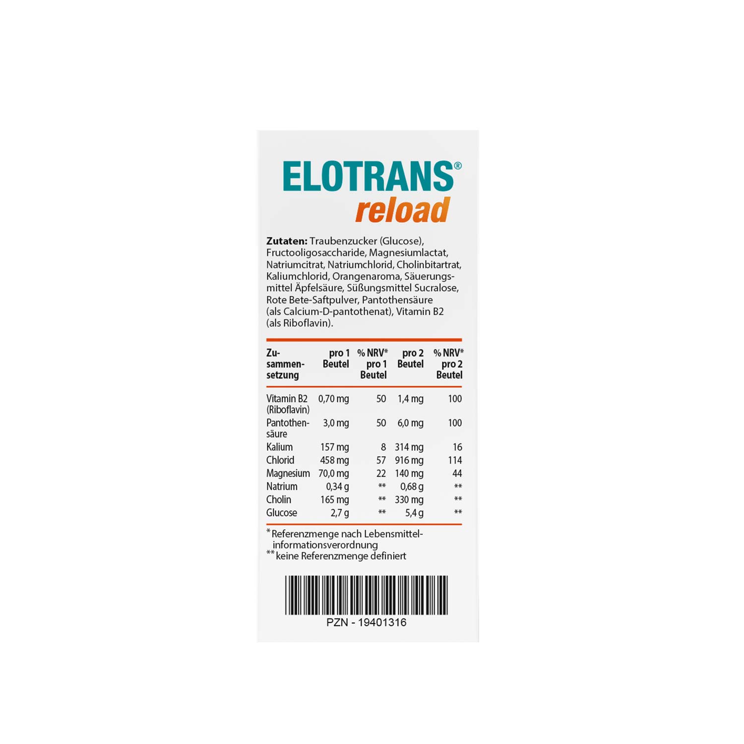 Bild 3: Elotrans® Reload X Eintracht Frankfurt Team Pack (83.66€/kg)