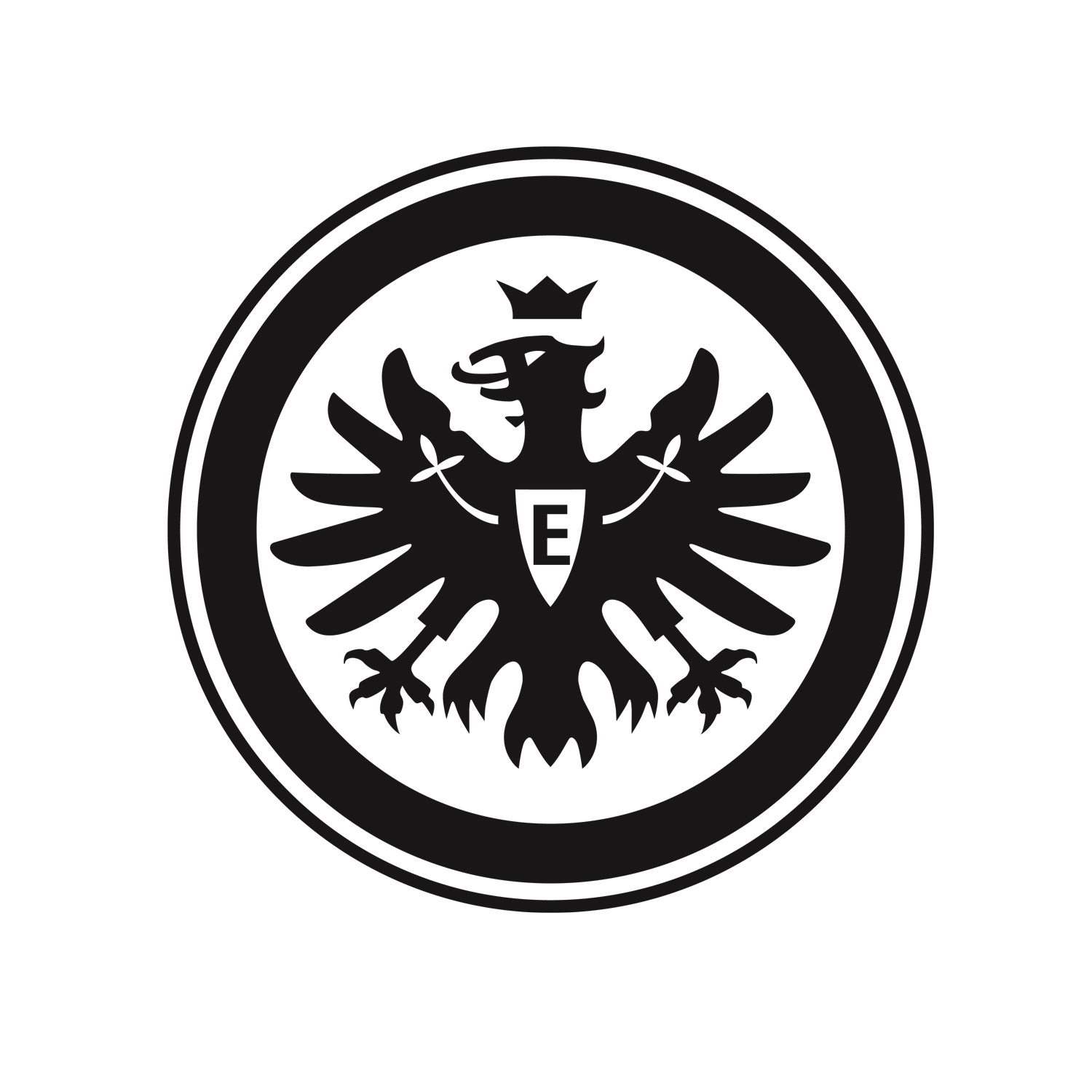 Aufkleber Logo schwarz 9 cm - Eintracht Frankfurt Stores