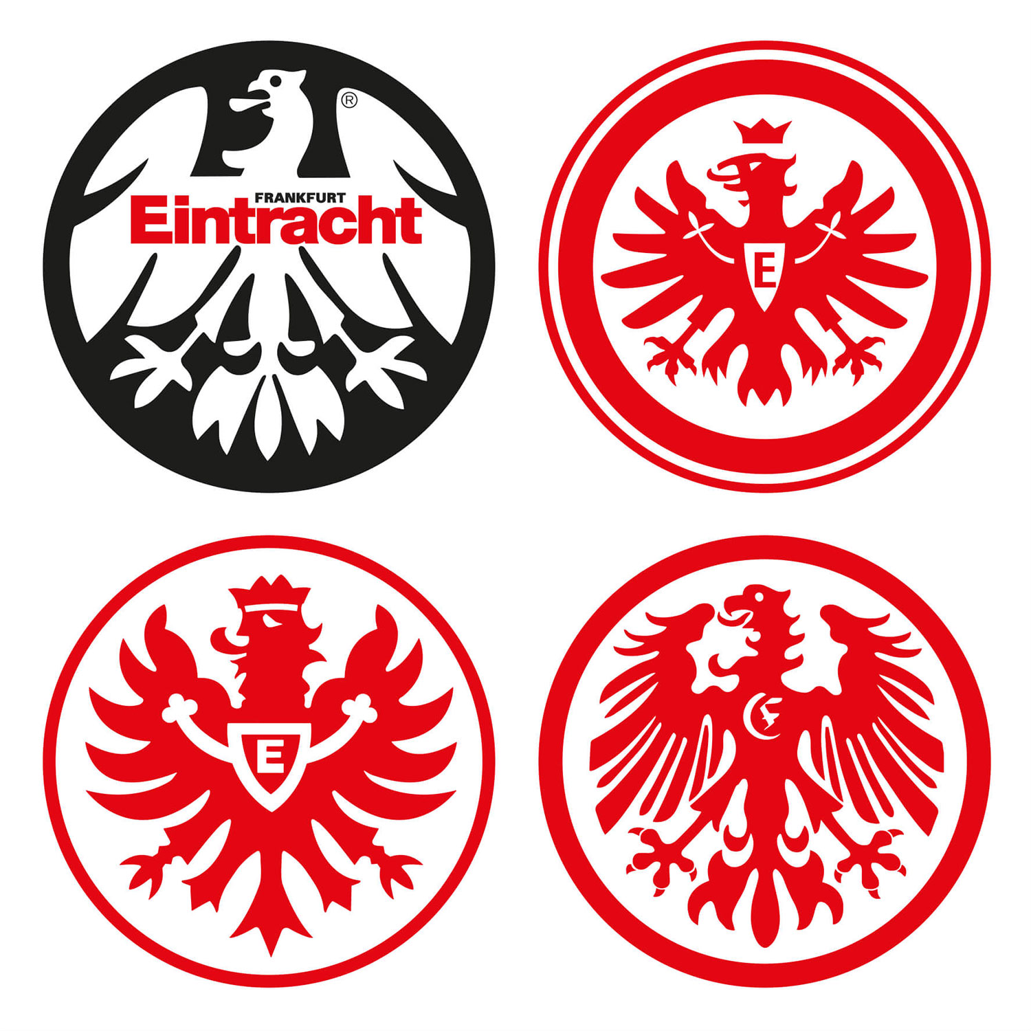 Eintracht Frankfurt Wandsticker Logo 4er Set Eintracht Frankfurt Stores