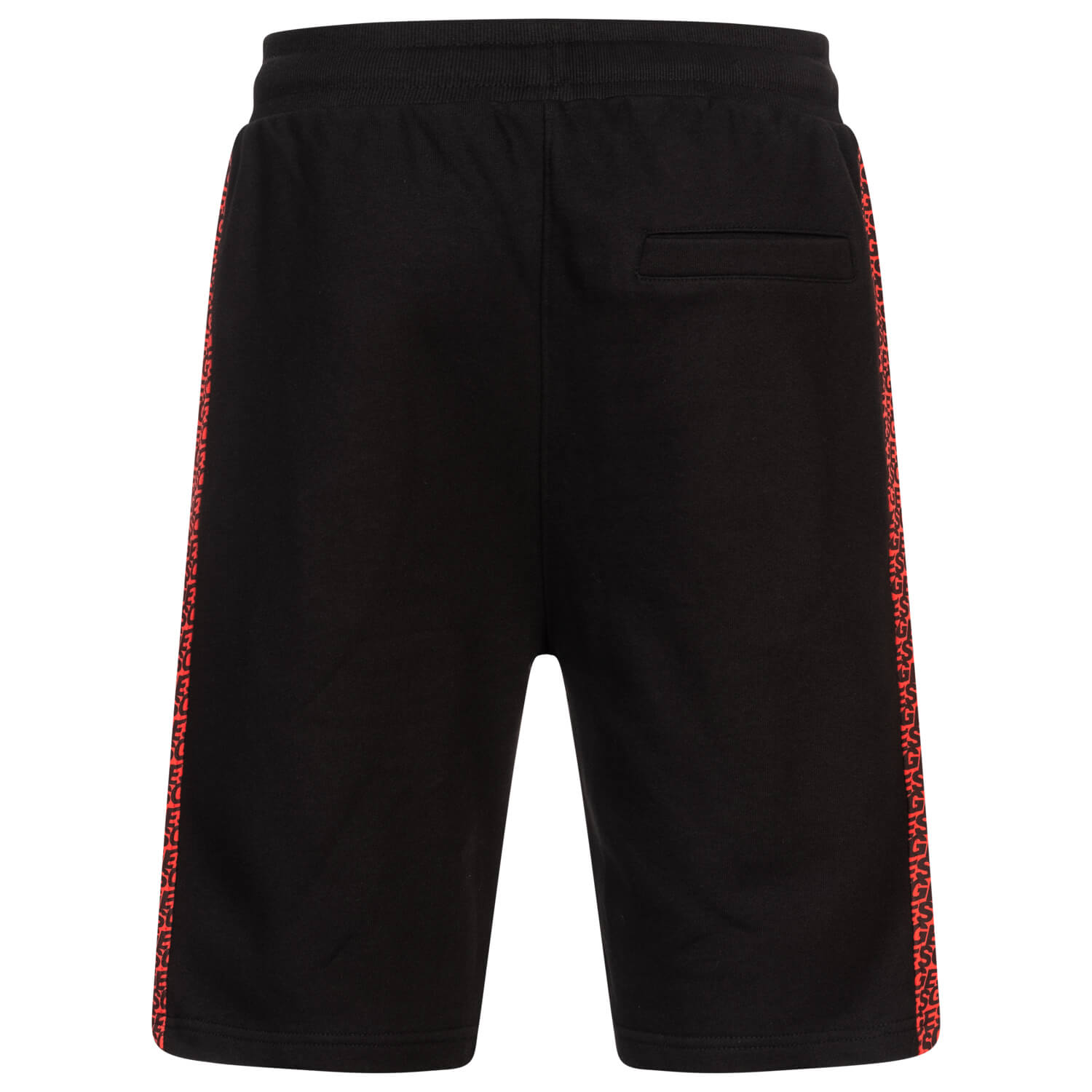 Black shorts with red stripe hotsell