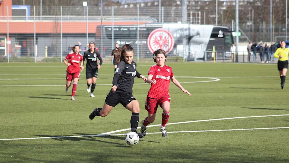 In der vergangenen Saison gewann die Eintracht 2:0 in München und in der Rückrunde trennten sich beide Teams mit 1:1 in Frankfurt. Ein Aktivposten war damals die heutige Spielerin von Eintracht II, Sarah Preuss. © Aurelia Müller