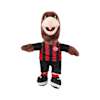 Vorderseite: Stehende Attila Plüschfigur im rot-schwarz gestreiften Eintracht-Trikot mit Logo.