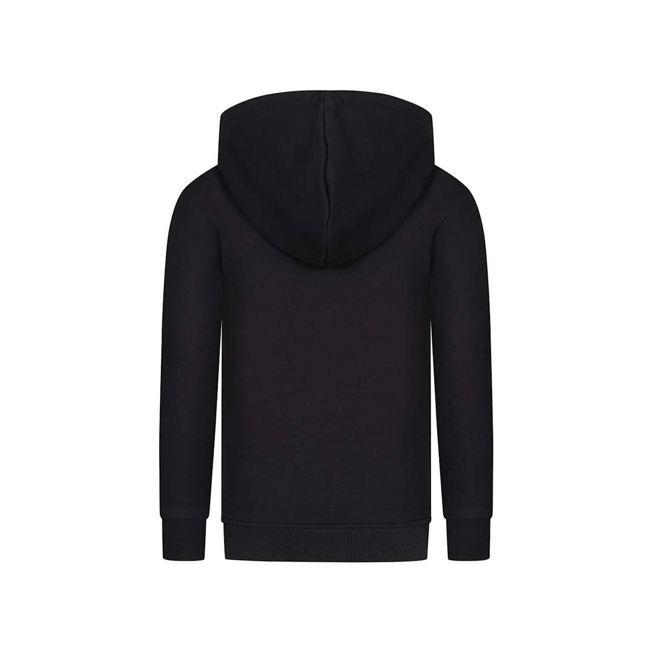 Bild Rückseite: Schwarzer Eintracht Frankfurt Kinder Hoodie von hinten.