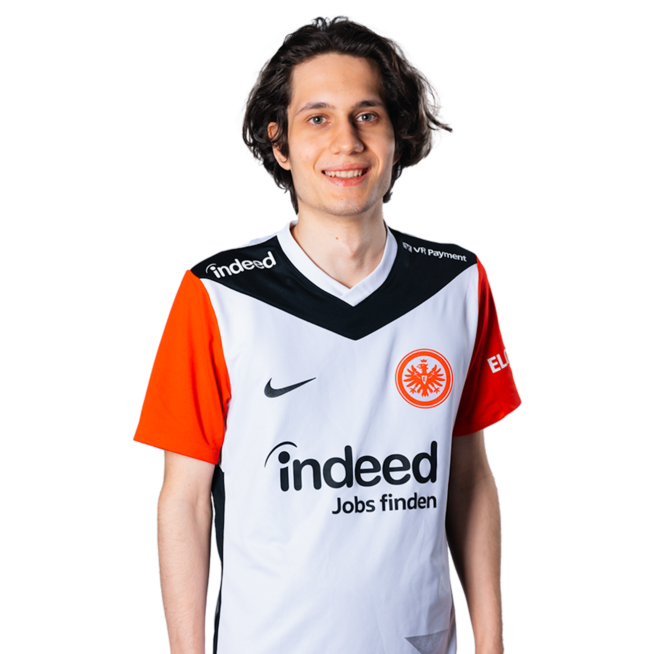 Freisteller Foto von Teodor Dan Bârliba im Eintracht Frankfurt Trikot.