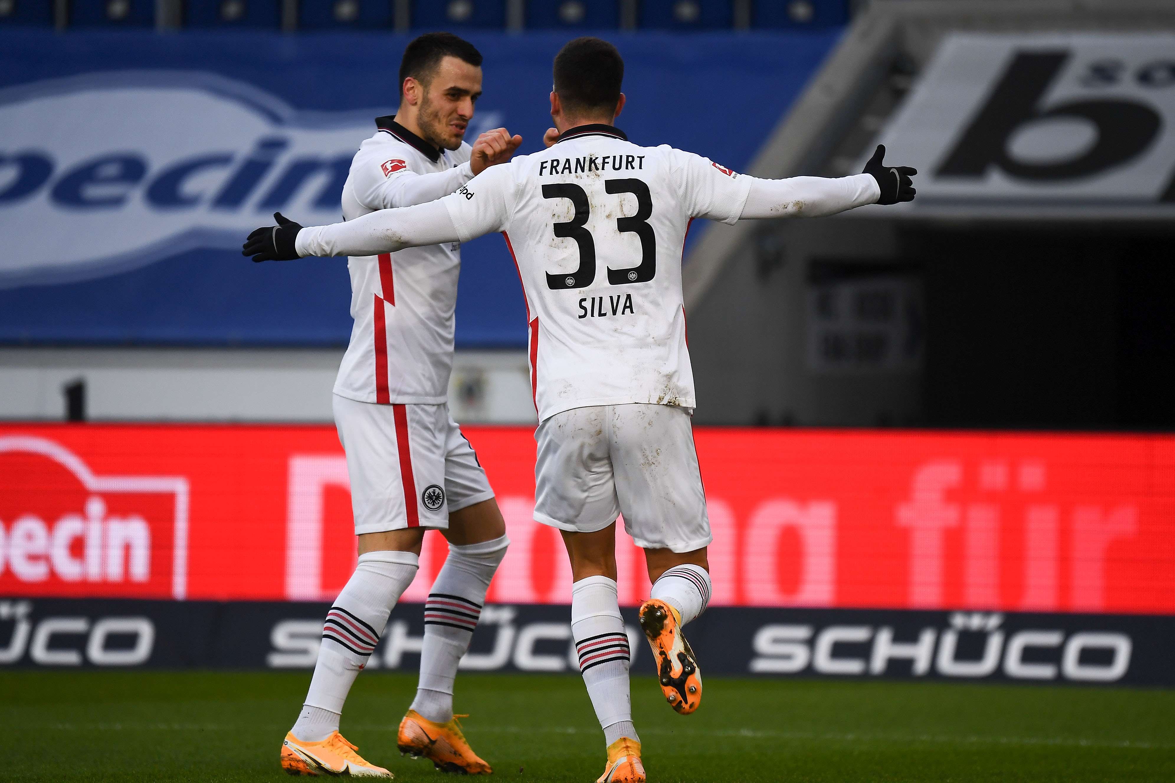 14. Saisontor von André Silva im Spiel Arminia Bielefeld gegen Eintracht Frankfurt zum 0:3 in der 33. Minute (18. Spieltag). Bild 1