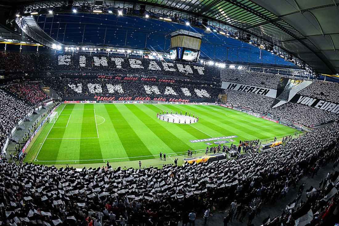 Frankfurt Main Alemanha Fevereiro 2019 Estádio Futebol Commerzbank Arena  Casa — Fotografia de Stock Editorial © vitaliivitleo #408086722