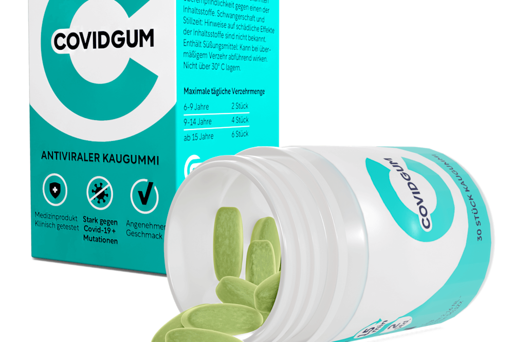 Kauen gegen COVID-19: Das Covidgum schafft Abhilfe im Alltag.