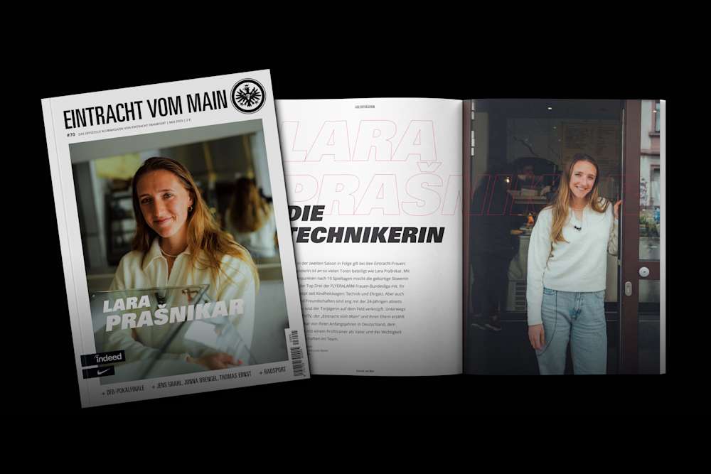 Adlerträgerin im Mai 2023: Lara Prašnikar von den Eintracht Frauen.