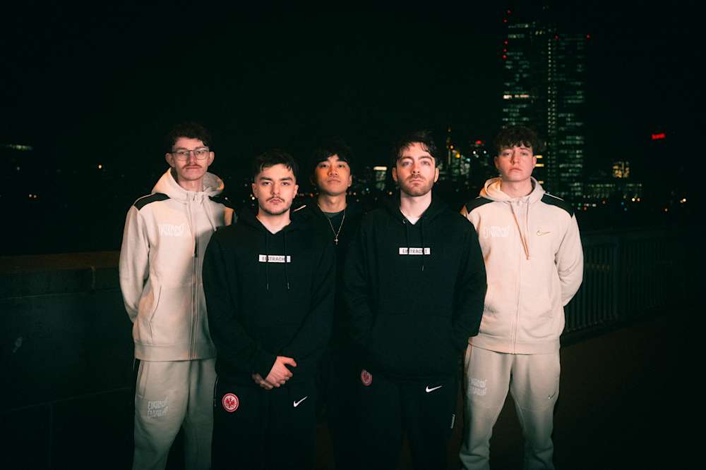Das VALORANT-Team von Eintracht Frankfurt Esports 2025.