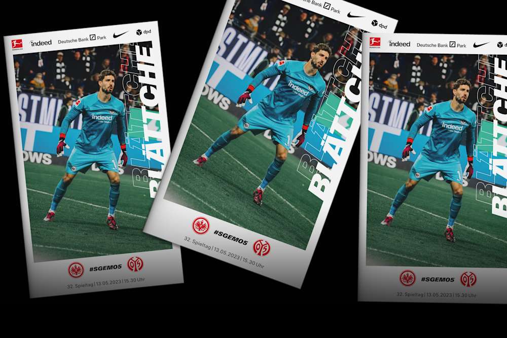 Coverboy des vorletzten Spieltagsflyers 2022/23: 300-Eintracht-Spiele-Mann Kevin Trapp.