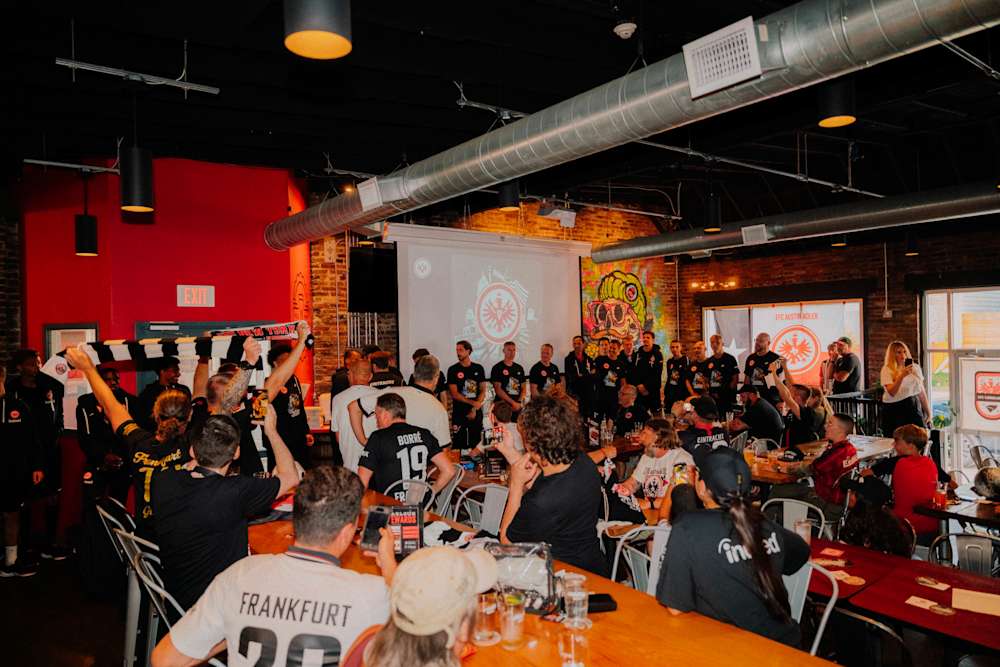 Das Fanevent von Eintracht Frankfurt in Louisville ist trotz größerer Distanzen gut besucht.