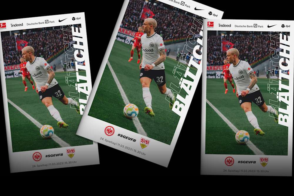 Coverboy auf dem aktuellen Spieltagsflyer von Eintracht Frankfurt: Winterneuzugang Philipp Max.