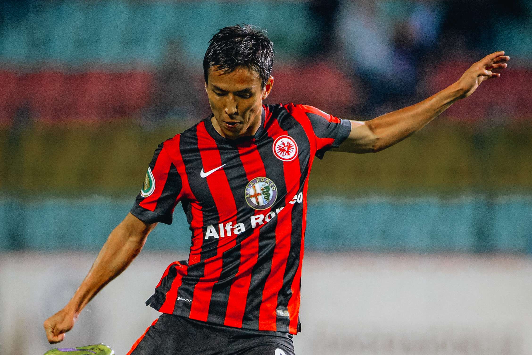 Sein Pflichtspieldebüt für die Eintracht gibt Makoto Hasebe am 16. August 2014 in der Ersten DFB-Pokalhauptrunde gegen den BFC Viktoria 98 (2:0) unter Coach Thomas Schaaf. Sein Pflichtspieldebüt für die Eintracht gibt Makoto Hasebe am 16. August 2014 in der Ersten DFB-Pokalhauptrunde gegen den BFC Viktoria 98 (2:0) unter Coach Thomas Schaaf.