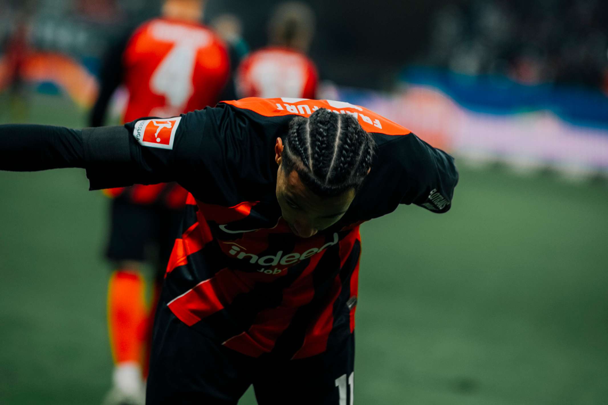 Geduld zahlt sich aus: Für Ekitiké ist es der erste Treffer im Trikot der Eintracht. Geduld zahlt sich aus: Für Ekitiké ist es der erste Treffer im Trikot der Eintracht.