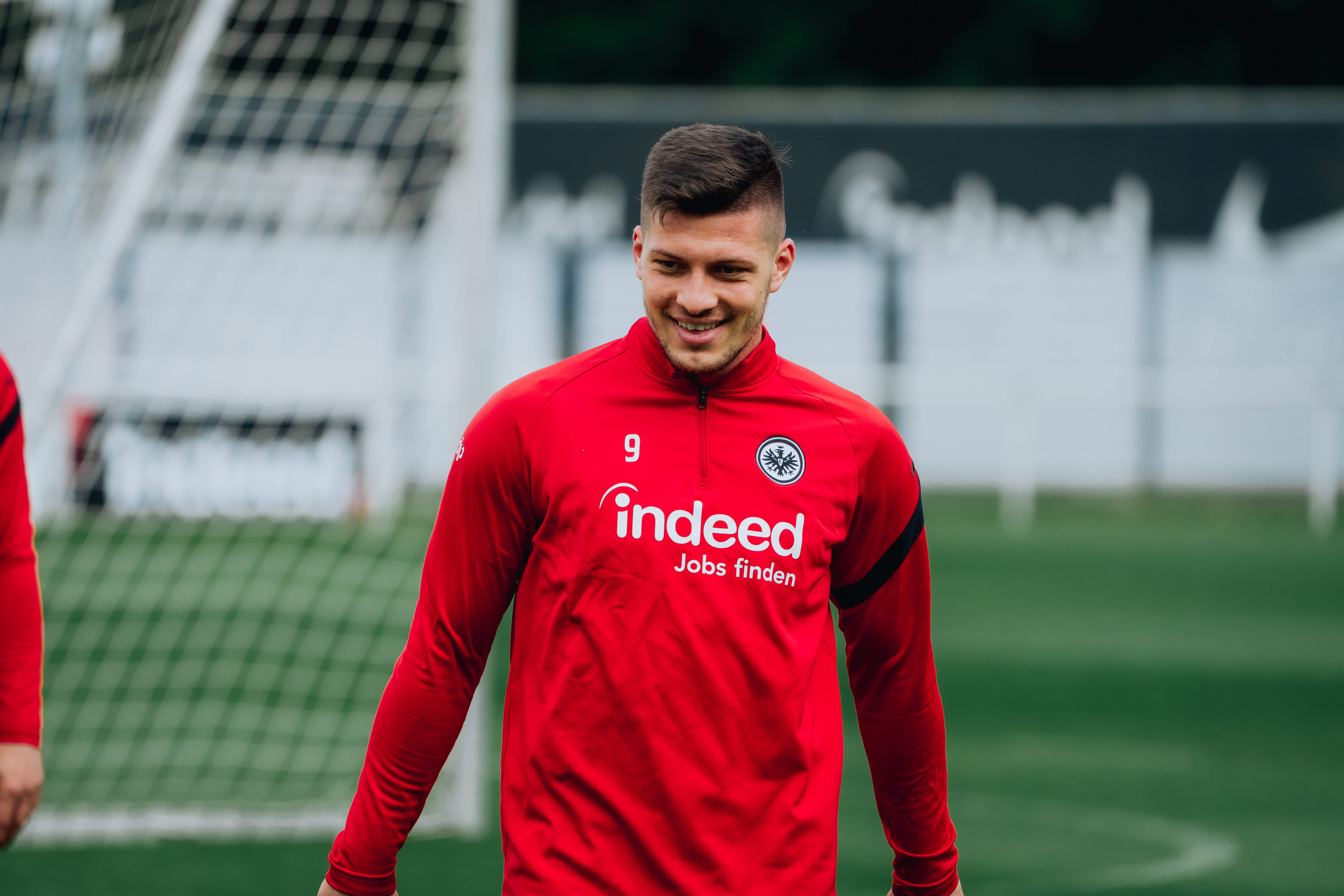 Ein gut gelaunter Luka Jovic. Ein gut gelaunter Luka Jovic.