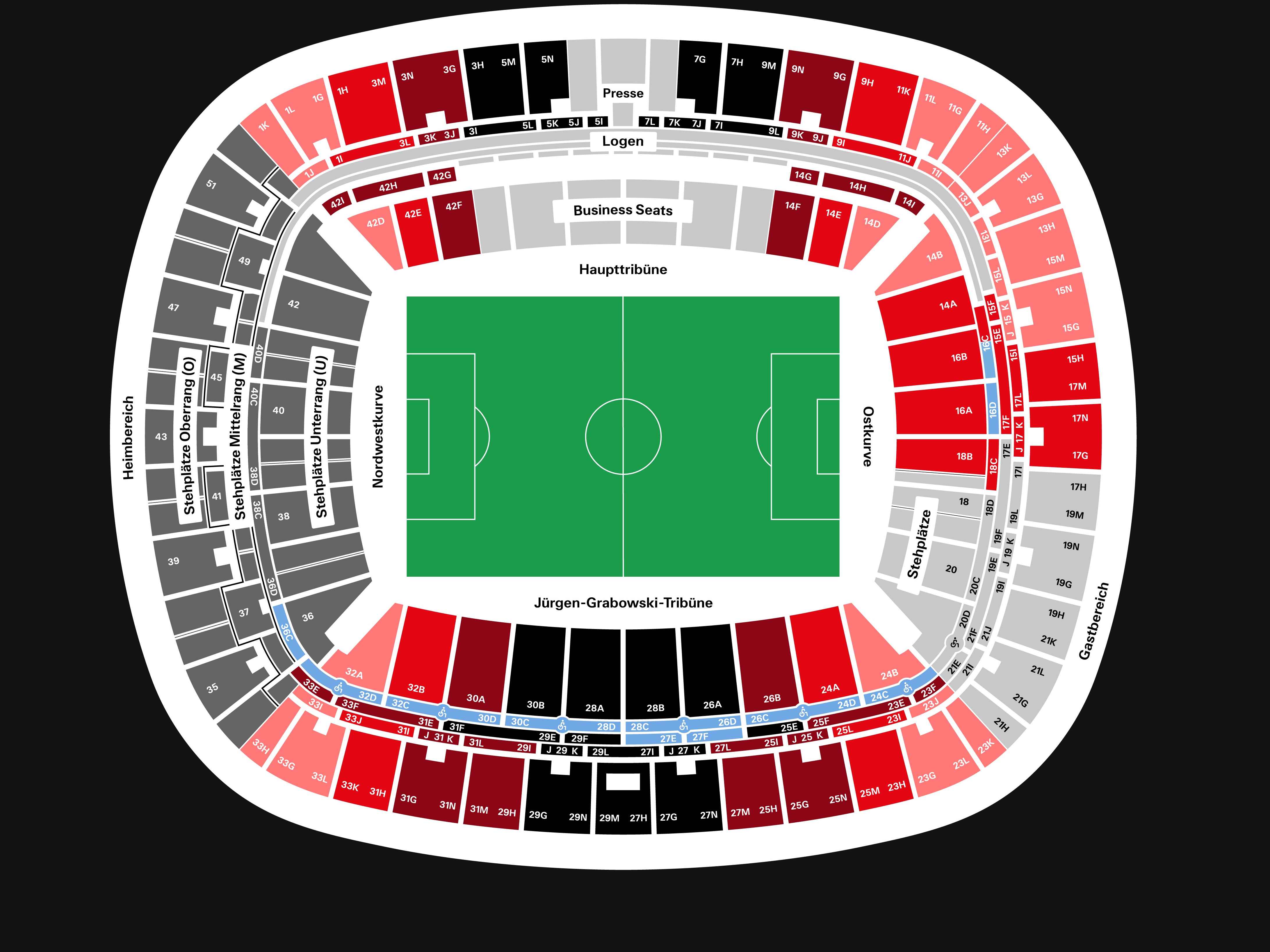 Seating Plan Eintracht Frankfurt Pros