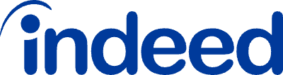 Partnerlogo Indeed, das auf die Website von Indeed verweist 